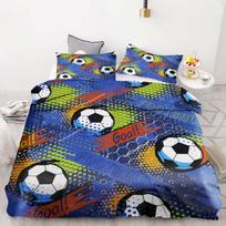 Futbolo patalynės užvalkalų komplektas Antklodės patalynė 3D Vaikų patalynės komplektas 3 dalys 1 užvalkalas antklodei Karališkas dydis 135X200CM