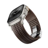 FKM Rubber Band for Apple Watch 46mm 45mm 44mm 42mm Sports Strap for Iwatch Ultra 2 1 49mm Series 10 9 8 7 Se 6 5 4 Bracelet 42 44 45 46MM gray