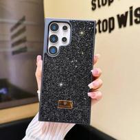 Prabangus Bling Cirkonio Deimantinis dėklas Samsung S26 S25 S24 S23 Ultra Plus, Blizgantis Atsparus smūgiams Dangtelis Moterims Merginoms Galaxy S25 Ultra juoda