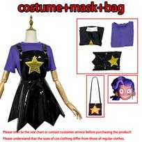 Siaubo žaidimo žaidimo laikas Lily Cosplay kostiumai Poppy Lily Violetinė suknelė Lily krepšys Kaukė Helovino karnavalo drabužiai moterims XL black