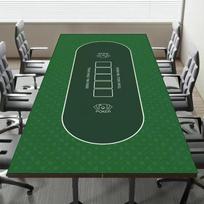 Texas Hold'em Pokeris XXL PU Odos Žaidimų Stalo Kilimėlis | Vandeniui Atsparus Neslystantis Kortų Meno Pelės Kilimėlis Biuro Kompiuterio Klaviatūrai (as the picture,400X800X2MM)