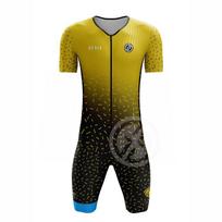 Vasaros vyrų triatlono lenktynių kostiumas Trisuit Dviračių Skinsuit Trumpomis rankovėmis Veikimo drabužiai Greitai džiūstantis Speedsuit Gcbig Sport L