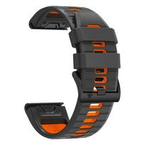 26mm 22mm Quickfit silikoninė laikrodžio apyrankė Garmin Fenix 8 7 7X Pro Solar Fenix 6 6X Pro Fenix 5 5X Plus pakeitimui, sportinė juosta 22mm Quickfit black