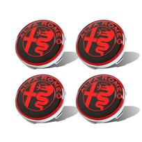 4 vnt. automobilio emblema, ratlankio centrinis dangtelis, automobilio aksesuarai Alfa Romeo Giulietta 159 Mito Giulia Stelvio 147 156 Tonale Brera MT6