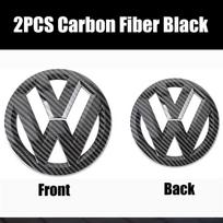 For VW 2Pcs ABS Car Front Grill Emblem Rear Trunk Badge Accessories For VW GTI Golf MK6 MK7 Polo Passat B6 CC Tiguan T-ROC Jetta Arteon IF9 2015-18 Jetta