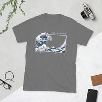 Amazing The Great Fibonacci Wave TShirt for Unisex Round Collar Cotton T Shirt Number Math Golden Ratio Short Sleeve Tee Shirt L white
