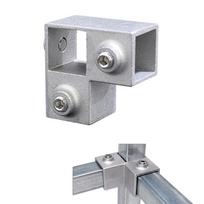 Daugiafunkcis 25x25mm kvadratinio vamzdžio adapterio jungties priedas Aliuminio lydinio 3 krypčių alkūnės vamzdžio jungiklis Lengva įrengti