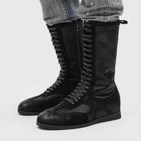 Vyriški Minimalistiniai Bokso Batai Aukštakulniai Apvalus Pirštas Suvarstomi Cleanfit Stiliaus Klasikiniai Treniruočių Batai Atsitiktiniai Unisex Chelsea Batai 40 juoda