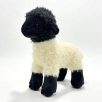 Kawaii avinėlio lėlė pliušinis žaislas stovintis sėdintis avis juodas veidas animacinis gyvūnas nuraminantis draugas dovana 28cm black