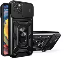 Hurtel Hybrid Armor Camshield dėklas skirtas Huawei Nova Y90, juodas