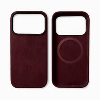 Aukščiausios kokybės originalus itališkas importuotas Alcantara magnetinis dėklas 17Pro 17Air 17 Pro Max, su MagSafe, verslo, minkštos tekstūros dangtelis iPhone17 black