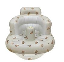 Inflatable Baby Seat Infant Learning Sofa Anti-Fall Spine Protection Portable Chair for 0-24 white