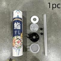 Push Up Sushi Push Box Round Food Grade Paper Tube with Sauce Straw Portable for Home DIY Sushi & Outdoor Food Serving 1pc C