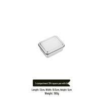 Stainless Steel Spice Box: Japanese Seasoning Set with Six or Eight Grids for Ingredients and Grains white