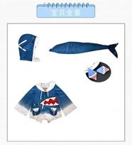 in stock Hololive ENG Gawr Gura Cosplay Costume Cute Shark Costume Hoodie For Women Halloween Youtuber Cosplay XXL mėlyna