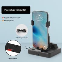 Portable Phone Auto Swing Shaker Silent Automatic Step Walker Holder Adjustable for Most Smart Phones Gift for Fitness Lovers A1 gray