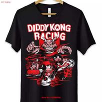Diddy Kong Racing T Shirt Retro Gamer Video Games Black Vintage Slightly Top For Everyday Wear Casual Streetwear Fashion M black
