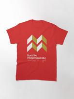 Simple Minds Don't You (Forget About Me) - Simple Minds 1985, New Wave Design song Minimalistic Swiss Graphic Design Classic T-Shirt 2XL raudona