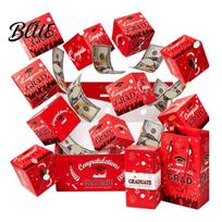 Confetti Pop-up Box 2026 Graduation Explosion Gift Box raudona