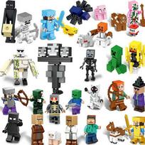 29 vnt. Minecraft konstravimo kaladėlių žaislai Žaidimo personažų mini figūrėlės Rinkiniai Kolekcija Ekraninis žaislas Dovana vaikui berniukui mergaitei