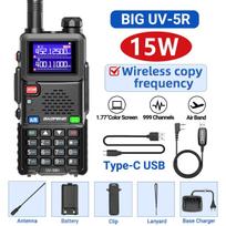 Baofeng Atnaujintas UV-5RH 10W Racija Oro Juostos Belaidis Dažnio Kopijavimas Ilgo Nuotolio C Tipo Įkroviklis UV 5R Mėgėjų Dvipusis Radijas US
