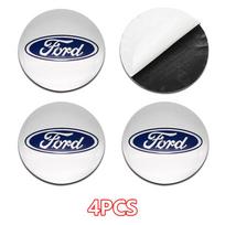 4Pcs 56/60/65mm ABS Wheel Center Hub Cap Badge For Ford Fiesta Mondeo Fusion Explorer Escape Shelby Edge Auto Tuning  ee9 Accessories 60mm white