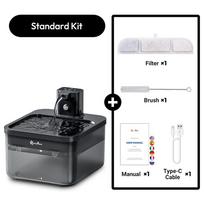 DownyPaws 2.5L Wireless Cat Water Fountain Battery Operated Automatic Pet Water Fountain with Motion Sensor Dog Water Dispenser 2.5L black