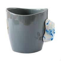 Rock Climbing Mug 18oz Milk Juice Cup Climber Hold Ceramic for Daddy Gray Gray Blue gray