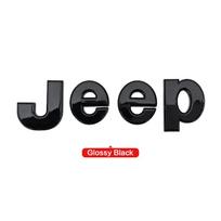 Automobilio priekinio variklio dangčio emblema JEEP Grand Cherokee Wrangler Renegade Patriot Liberty Compass Galinės bagažinės šoninės emblemos lipdukai black