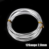 1/1.5/2/2.5/3 mm amatų viela sidabro aliuminio meno kūriniai, kad amatų atsargos būtų naudingos 12Gauge 2.0mm