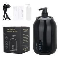 Masažo aliejaus šildytuvas su dviejų buteliukų dozatoriumi Smart Touch Key elektrinis šilto losjono dozatorius, tepalo gelio kremo šildytuvas namų salono SPA masažui Black With Box black
