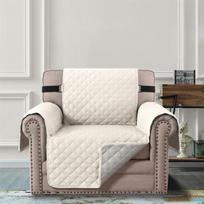 Atsparus vandeniui, neslystantis sofos užvalkalas, šunų ir vaikų sofos kilimėlis, skalbiamas svetainės sofos užvalkalas, vienspalvis 1 Seat(53cm) gray