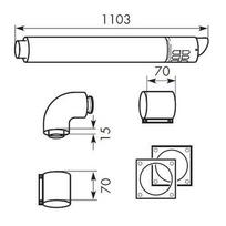 Vaillant Horizontalus dūmų dujų išleidimo anga DN80/125 - 303209