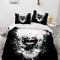 3D Spausdintas Anime Tokyo Ghoul Kaneki Ken Lovos Patalynės Komplektas, Tokyo Ghoul Antklodės Užvalkalas Lovos Komplektas Antklodės Užvalkalas Pagalvės Užvalkalas Antklodė Karališkas Karalienė 228x228cm 3pcs