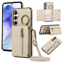 Krepšys per petį kortelių dėklas piniginė Samsung Galaxy S25 Ultra S24 S23 FE S22 S21 Plus A06 A26 A16 A36 A56 A55 A35 odinis dėklas Galaxy A26 5G gray