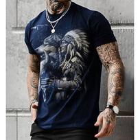 Amerikos indėno vilko indėnų marškinėliai Anime Animacinis filmas Anime 3D Klasikinis Gatvės stilius Poroms Vyrams Moterims Suaugusiesiems 3D spaudinys 4XL gray