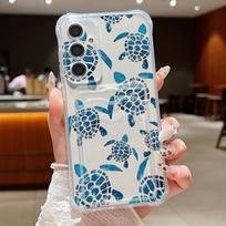 Banginių Vėžlių Rašto Telefono Dėklas Skirtas Samsung Galaxy S25 Edge S22 S23 S24 Ultra S21 S24 FE A56 A36 A26 A35 A55 A54 A16 A15 Kortelių Dėklas Skaidrus Telefono Dangtelis Samsung Galaxy S24 Plus skaidri