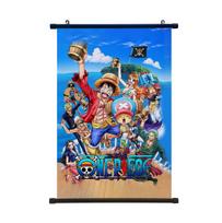 Anime One Piece Nika Luffy Plakatas Zoro Sanji Ace Sieninis ritinys HD Tapyba Vaikų Mada Namų Dekoras Dovanos 30*45cm pilka