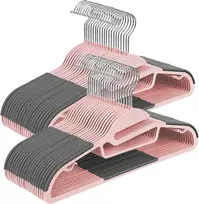 SONGMICS neslystančios drabužių pakabos, 50 vnt., 41,5 cm, su 360° pasukamu kabliu