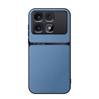 Skirta Xiaomi Redmi K70 Ultra 5G dėklas Prabangus magnetinis automobilio laikiklis Odinis telefono dėklas Redmi K70 Ultra 6.67  2024 minkštas galinis dangtelis For Redmi K70 Ultra black