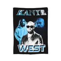 Kanye West Blanket Fleece Spring/Autumn Cute Bear  Multifunction Lightweight Throw Blanket for Home Bedroom Quilt 30x40in black