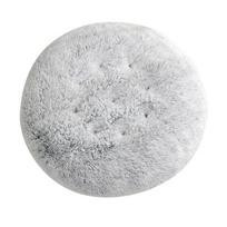 Apvalus pliušinis augintinio guolis - Žieminis šiltas purus šuns katės guolio čiužinys Minkštas jaukus miego kilimėlis būdai narvui namų dekoravimui 40cm white