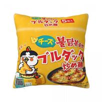 Spicy Chicken Noodles Buldak Hot Chicken Flavor Ramen Pillow Cover Pillow Case Soft Cushion Cover Pillowcases For Sofa Bedroom 20x20Inch