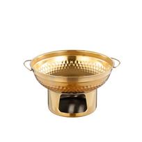 20/22cm Tailando karštasis puodas Greitai įkaistantis Dvigubos rankenos Karštasis puodas Daugiafunkcis Nerūdijančio plieno Karštasis puodas Virtuvė Gold 20cm beige