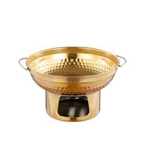 20/22cm Tailando karštasis puodas Greitai įkaistantis Dvigubos rankenos Karštasis puodas Daugiafunkcis Nerūdijančio plieno Karštasis puodas Virtuvė Gold 22cm