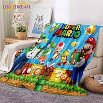 Animacinis Mario Bros pledas Sofos antklodės užvalkalas Kelioninė patalynė Išparduotuvė Mesti pledą Flanelinis pledas Patalynės užtiesalas 75x90cm blue