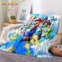 Animacinis Mario Bros pledas Sofos antklodės užvalkalas Kelioninė patalynė Išparduotuvė Mesti pledą Flanelinis pledas Patalynės užtiesalas 75x90cm