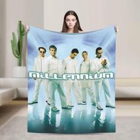 BSB Backstreet Boys Grupės Flanelinis pledas Minkšti patalynės užtiesalai Sofai Lovai Stovyklavimui Gatvės Tendencija Lovatiesė Sofos Lovoje Dangalas 30x40in gray