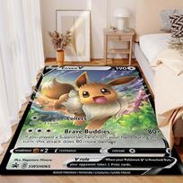 15 dydžių Pokémon Eevee klanas spausdintas kilimas svetainei, miegamajam, vaikų kambariui, namų dekoravimui, zoninis kilimas, sofos, persirengimo kambario kilimėlis 40x60cm (16x24in)