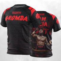 GROMDA Kovos Bokso Žaidimo Komandos Marškinėliai Vyriški MMA Žaidimų Kovos Trumpomis Rankovėmis T-shirt'ai Gerbėjams Vasariniai 3D Spausdinimas Kvėpuojantys Sportiniai Drabužiai M black